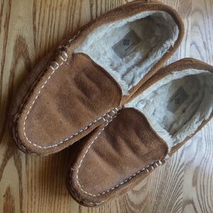 Women's Brown Suede Moccasin Slippers